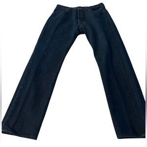 Levi’s Men’s 501 Darkwash Button Fly Straight Leg Jeans